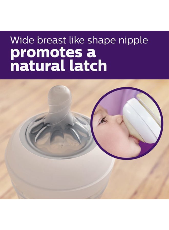 PHILIPS AVENT - Ultra Soft Baby Natural Nipple Feeding Bottle, Ergonomic Shape, Anti-colic 125ml (0-12m) - Image 1