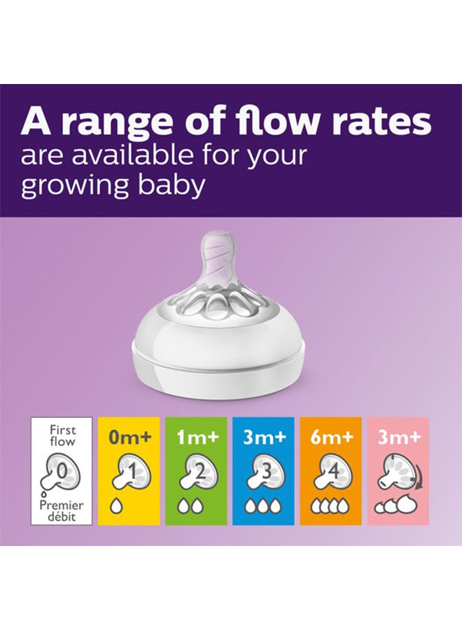 PHILIPS AVENT - Ultra Soft Baby Natural Nipple Feeding Bottle, Ergonomic Shape, Anti-colic 125ml (0-12m) - Image 1