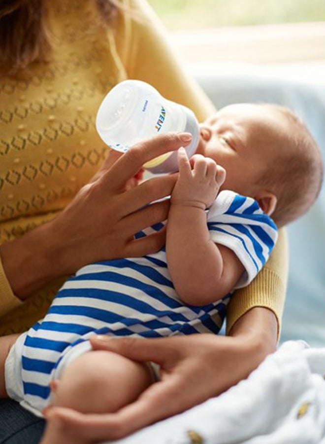 PHILIPS AVENT - Ultra Soft Baby Natural Nipple Feeding Bottle, Ergonomic Shape, Anti-colic 125ml (0-12m) - Image 1