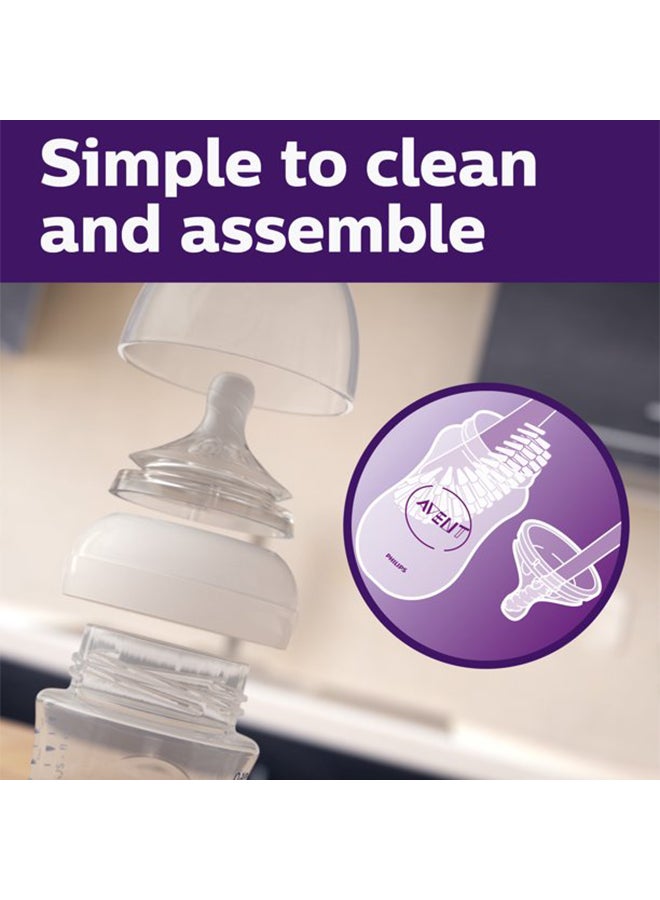 PHILIPS AVENT - Ultra Soft Baby Natural Nipple Feeding Bottle, Ergonomic Shape, Anti-colic 125ml (0-12m) - Image 1