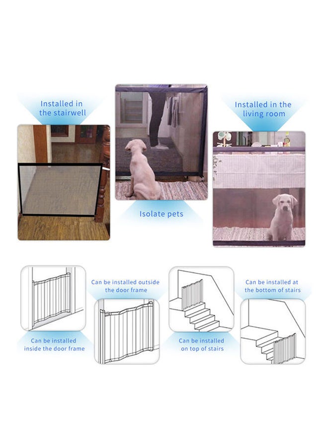 Generic - Ultra Durable Mesh Baby Safety Gate With 4 Sticky Wall Hooks for Easy Installation - Size 180x72 cm - Image 1