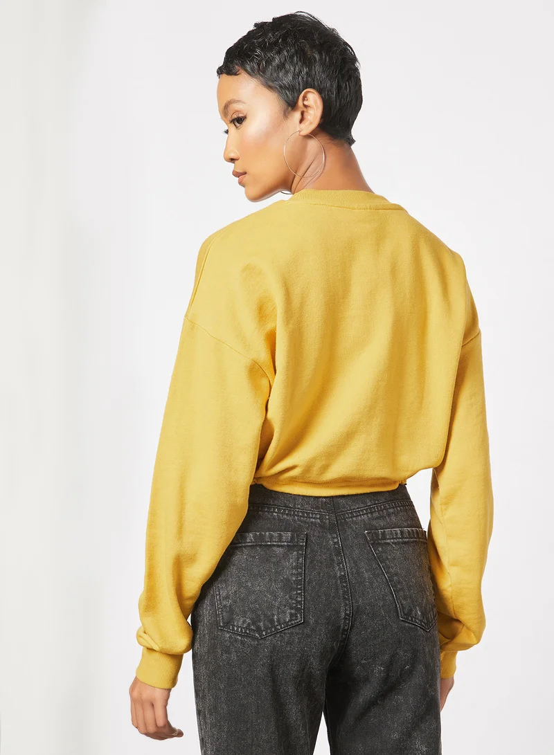 Sivvi x GenM Drawcord Hem Cropped Sweatshirt