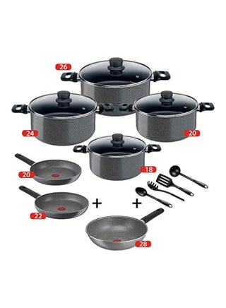 15 Piece Cook Natural Stewpot Gl Set (Pot 26-24-20-18, frying pan 28-22-20 + 4 distributors) Grey - v1649592829/N53088892A_1