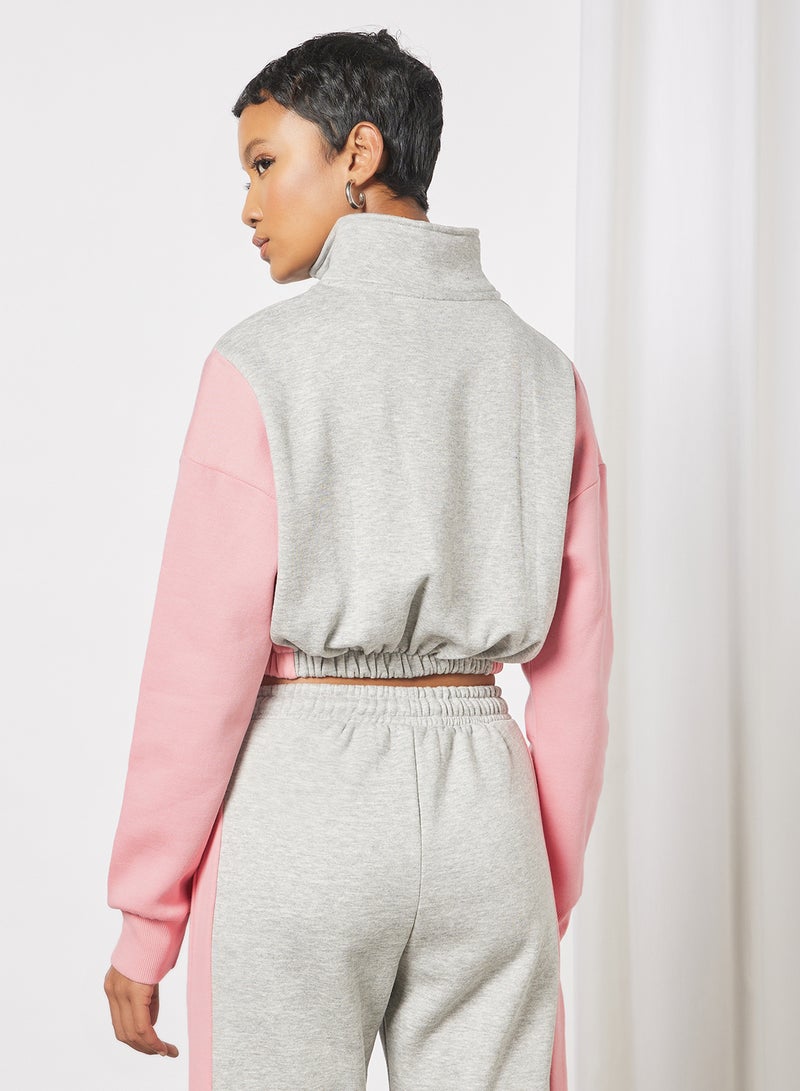 Sivvi x GenM - Colourblock Cropped Sweatshirt Multicolour - Image 1