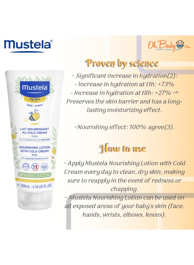 Mustela Nourishing Lotion  With Cold Cream Clear 200ml - Image 1