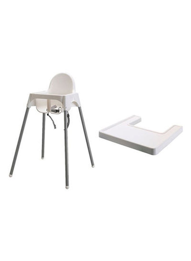 Multifunctional Elevated High Chair With Dining Tray And Safety Seat Belt For Children - Image 2