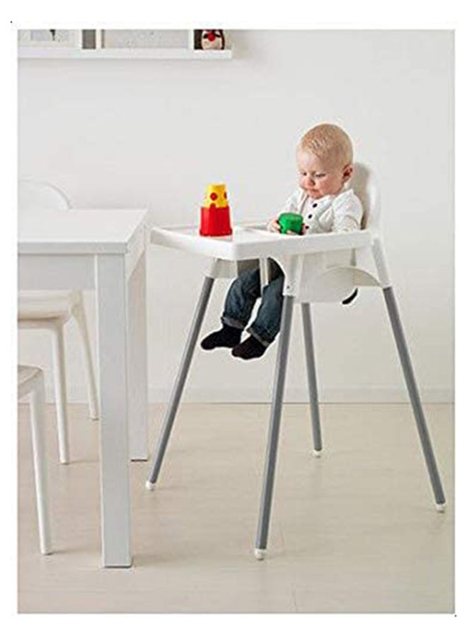 Multifunctional Elevated High Chair With Dining Tray And Safety Seat Belt For Children - Image 3