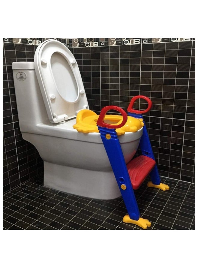 Generic - Portable Folding Trainer Toilet Potty Training Ladder Chair For Children - Image 1