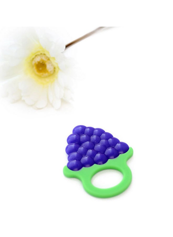 Non-toxic Fruit Shaped Soft And Comfortable Baby Silicone Teether - Purple