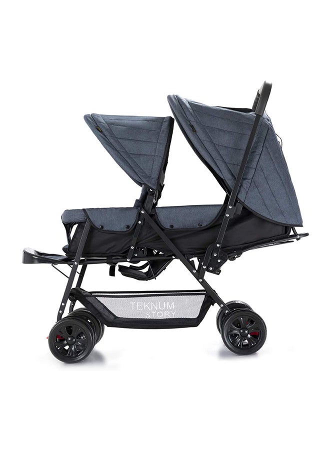 Double Baby Stroller Wide Seat And Canopy 360° Rotating Wheels - v1649596186/N33946793A_9