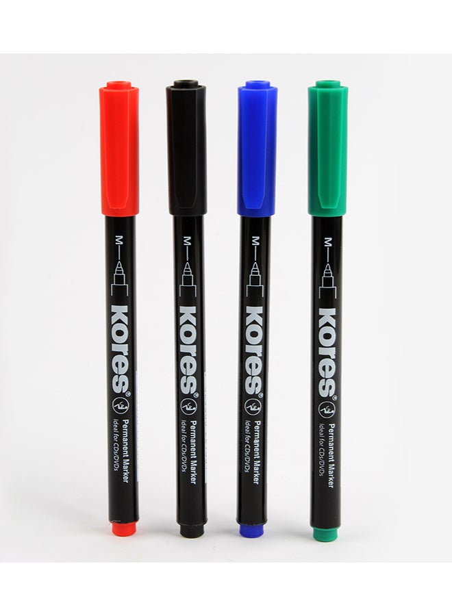 Kores K-Marker Fine M Set 4 Colours No 22140 Multicolour - Image 3