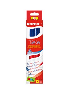 Kores 12-Piece Twin Pencil 94871 Red/Blue  - Image 1