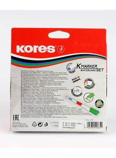 Kores KORES K-MARKER BOARD SET 4 COLORS CHISEL+ eraser board 20865 Multicolour  - Image 3