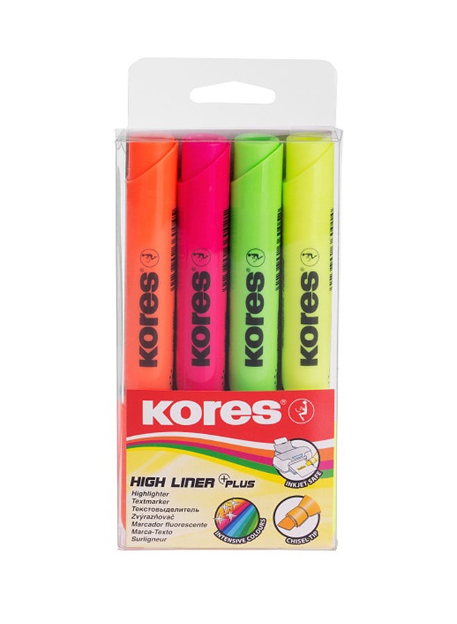 Kores 4 Set Of High Liner Plus Highlighters No.36040 Pink - Image 2