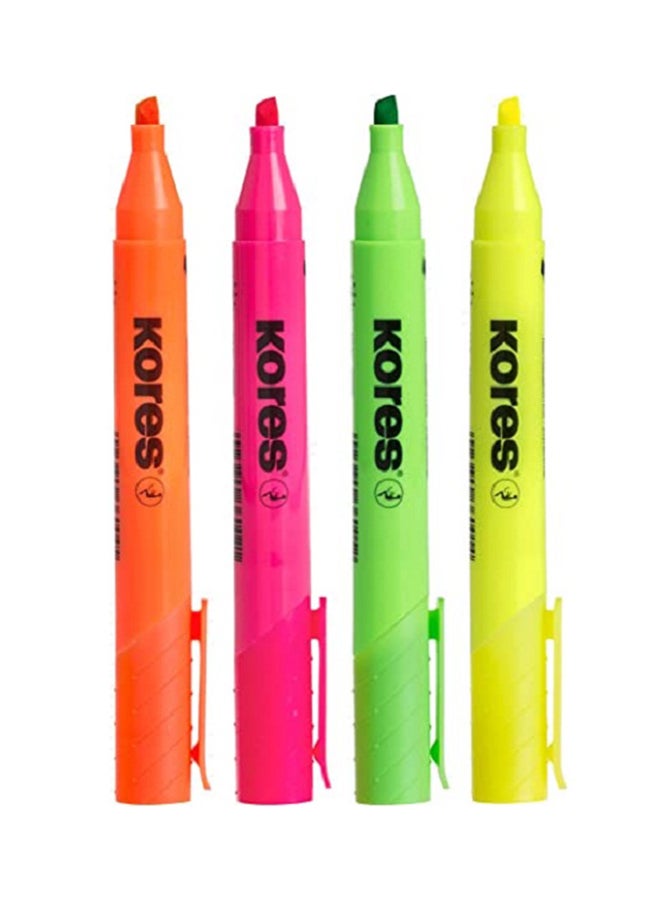 Kores 4 Set Of High Liner Plus Highlighters No.36040 Pink - Image 4