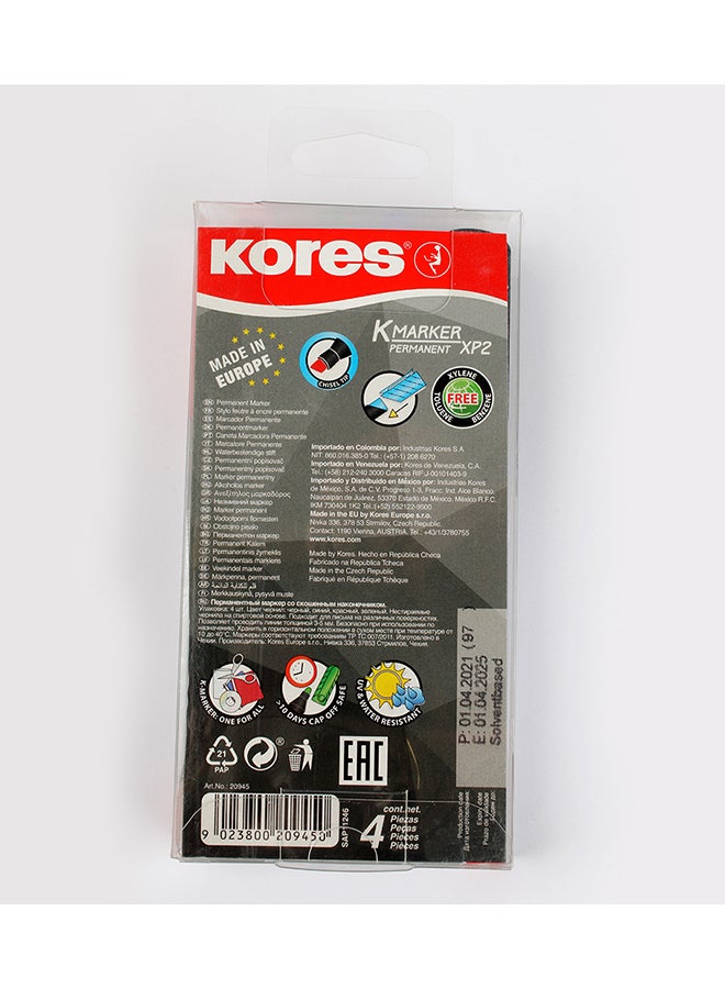 Kores - KORES Marker PRM XP2 chisel 4 COLOR  MIX Nr 20945 Multicolour - Image 1