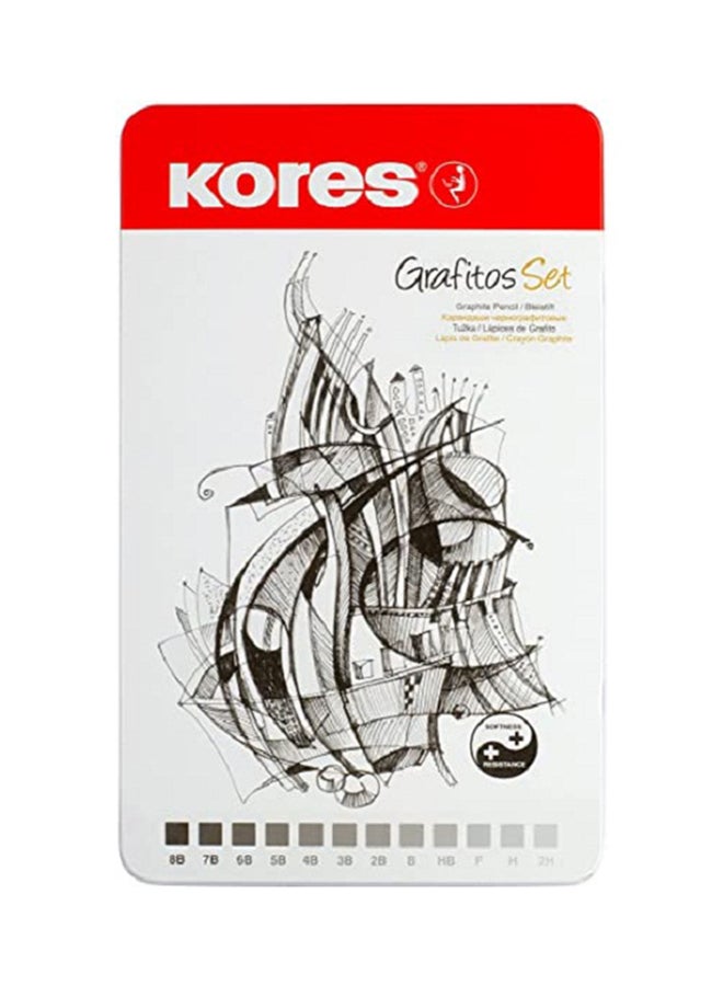 Kores 12 Pieces Graphite Pencil No: 92162 Multicolour - Image 4