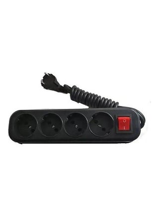 Power Strip Joint 4 Sockets With a Power Button Black 1.5meter - v1649629777/N53090497A_1