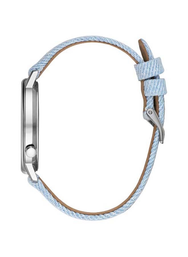 جس ساعة بسوار جلد طبيعي من الدنيم متوسطة الحجم V1014M1 - Image 2