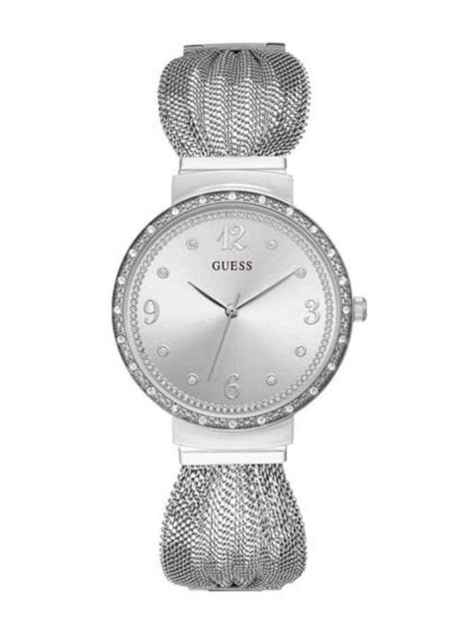 GUESS Women's Polished Stainless Steel/Mesh Bracelet Watch W1083L1  - Image 1