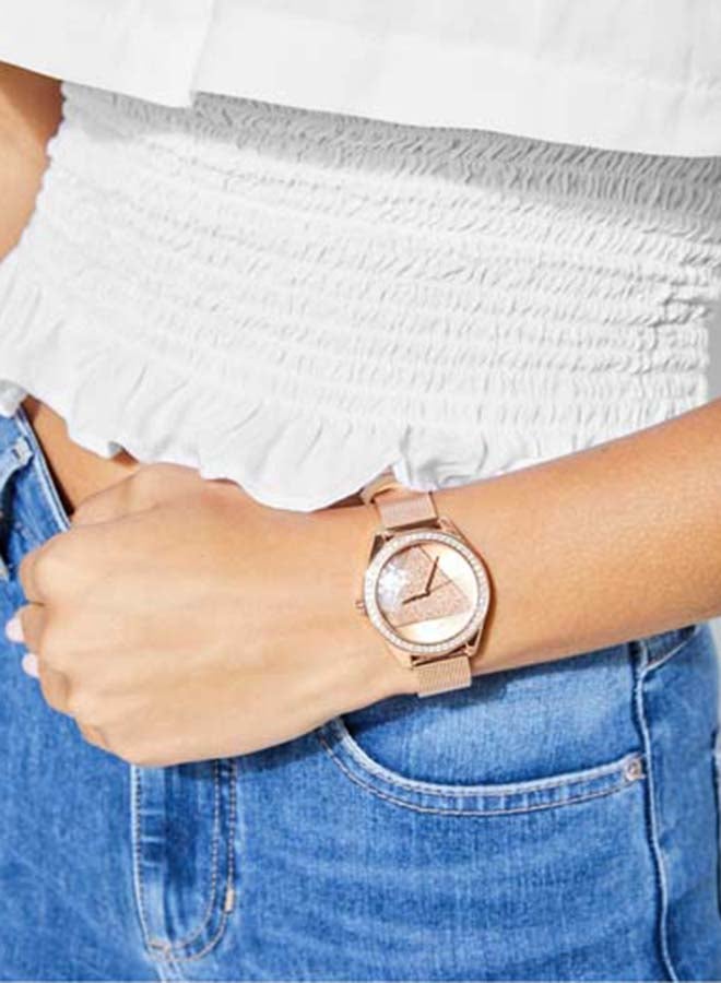 GUESS Women's Polished Stainless Steel/Mesh Bracelet Watch W1142L4  - Image 4