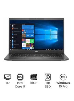DELL Latitude E7400 (Upgraded Version) Laptop With 14-inch Full HD Display, Core i7 Processor/16GB RAM/1TB SSD/Intel UHD Graphics/Windows 10 /International Version English Black  - Image 1