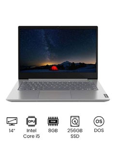 لابتوب ثينك بوك 14 بشاشة 14 بوصة بدقة كاملة الوضوح ومعالج كور i5 / الجيل العاشر / ذاكرة رام 8 جيجابايت / محرك أقراص SSD بسعة 256 جيجابايت / بطاقة رسومات إنتل بدقة فائقة الوضوح / نظام دوس (دون ويندوز) / إصدار عالمي اللغة الإنجليزية فضي
