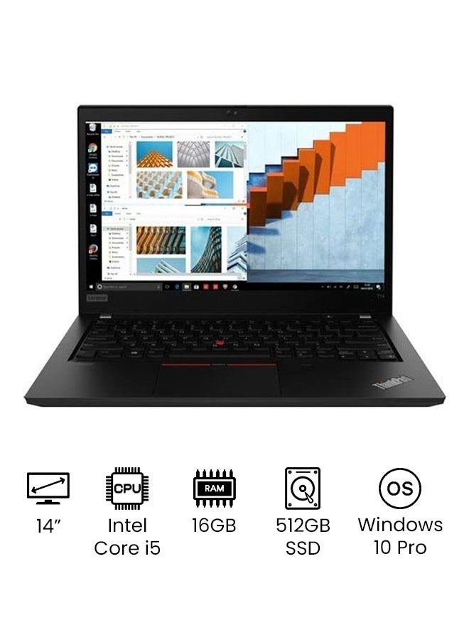Lenovo - ThinkPad T14 (Upgraded Version) Laptop With 14-Inch Full HD Display, 10th Gen Core i5 Processer/16GB RAM/512 GB SSD/Intel UHD Graphics/Windows 10 Pro English black - Image 1