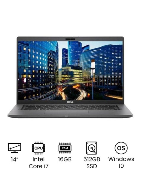 Latitude 7410 Business (Upgraded Version) Laptop - 16GB RAM/512GB SSD/6-Core, UHD Graphics/Windows 10 /International Version English/Arabic Black
