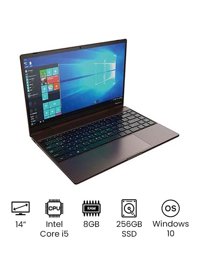 TAGTech Laptop Flip With 14-Inch Full HD Display, Core i5 8259U Processor/8GB RAM/256GB SSD/ Intel Iris Plus Graphics 655/Windows 10 English/Arabic brown  - Image 1