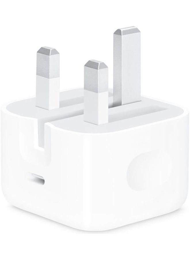 MARGOUN - 20W Power Adapter with USB-C to Lightning Cable 1m White - Image 1