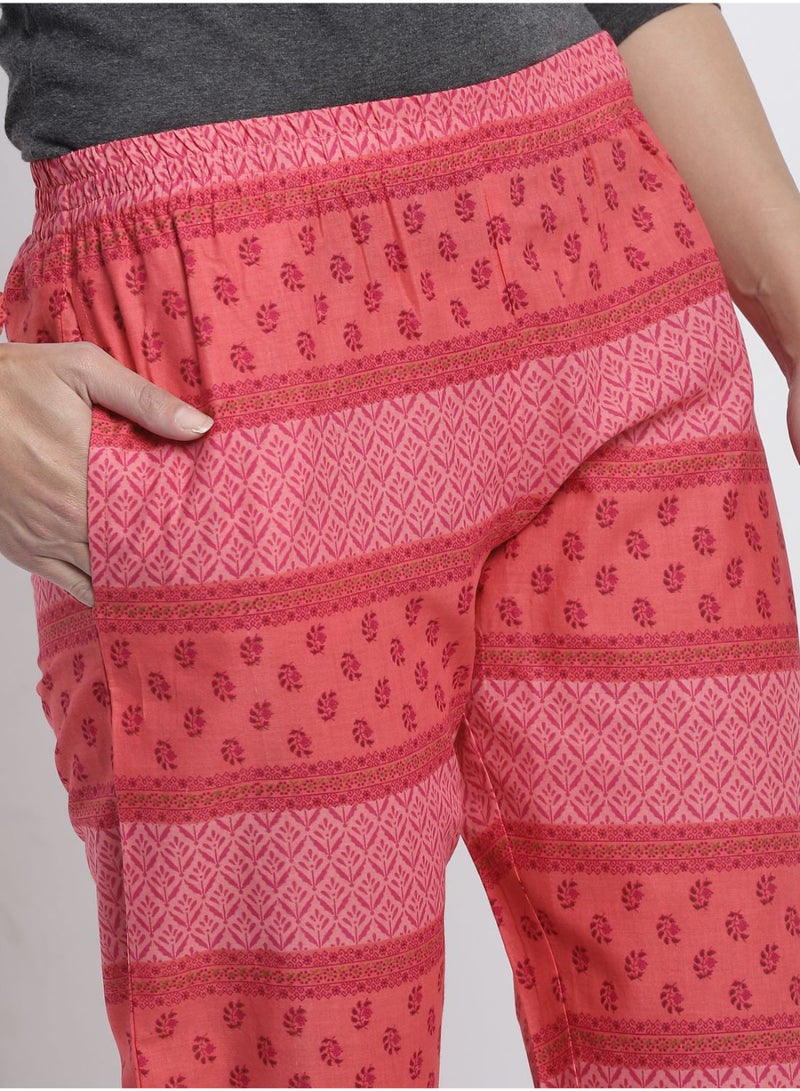 Aila Casual Comfortable Relaxed Fit Three-Quarter Pyjamas With A Matching Scrunchie Multicolor  - Image 5