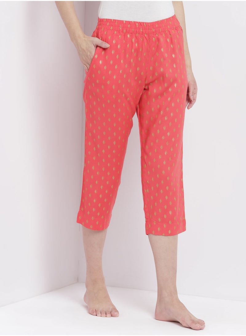 Aila - Casual Comfortable Relaxed Fit Pyjama Pants With A Matching Scrunchie Pink - Image 1