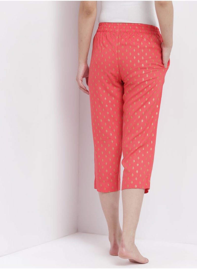 Aila - Casual Comfortable Relaxed Fit Pyjama Pants With A Matching Scrunchie Pink - Image 1