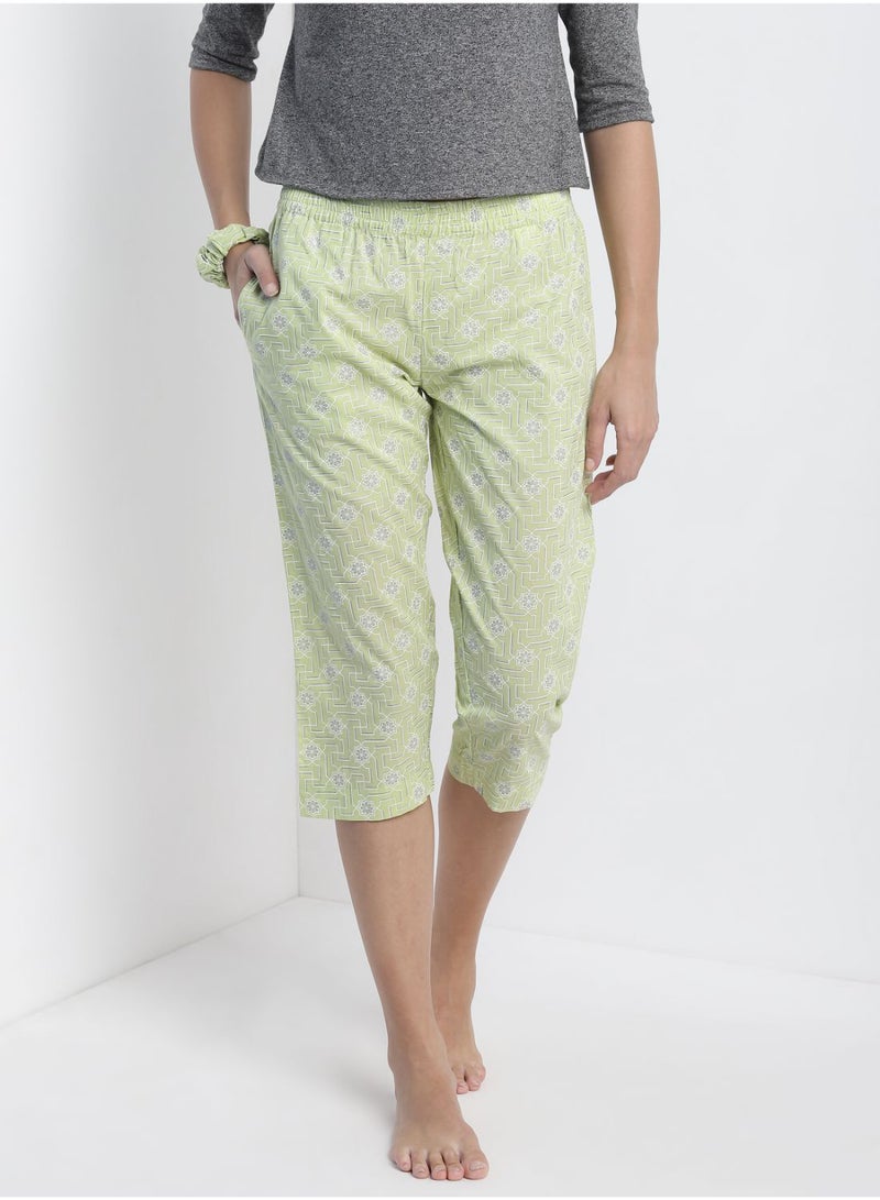 Aila - Casual Comfortable Relaxed Fit Three-Quarter Pyjamas With A Matching Scrunchie Multicolor - Image 1