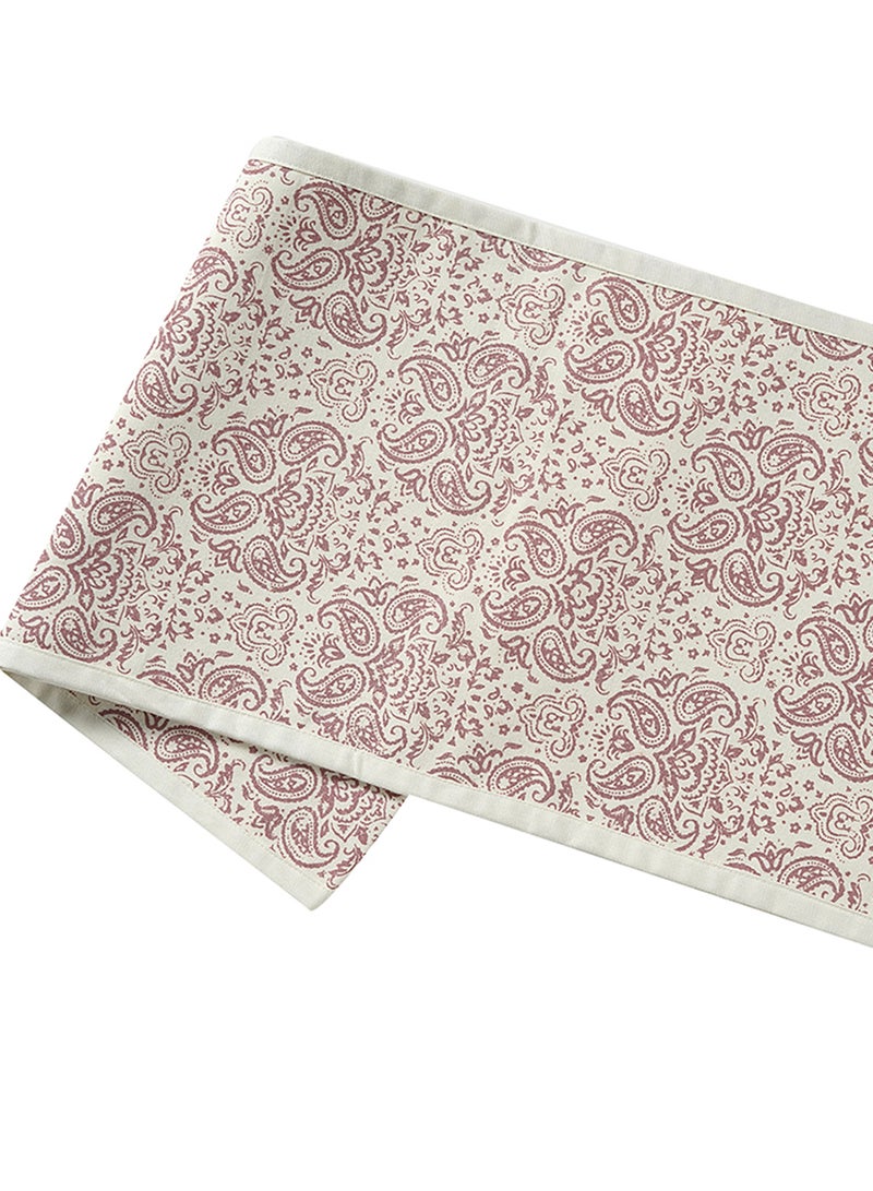 Amal - Cotton Table Runner For Dining Table - Printed Table Runner - Table Linen - 30 X 150 Cm - Rose Rose 30 x 150cm - Image 1