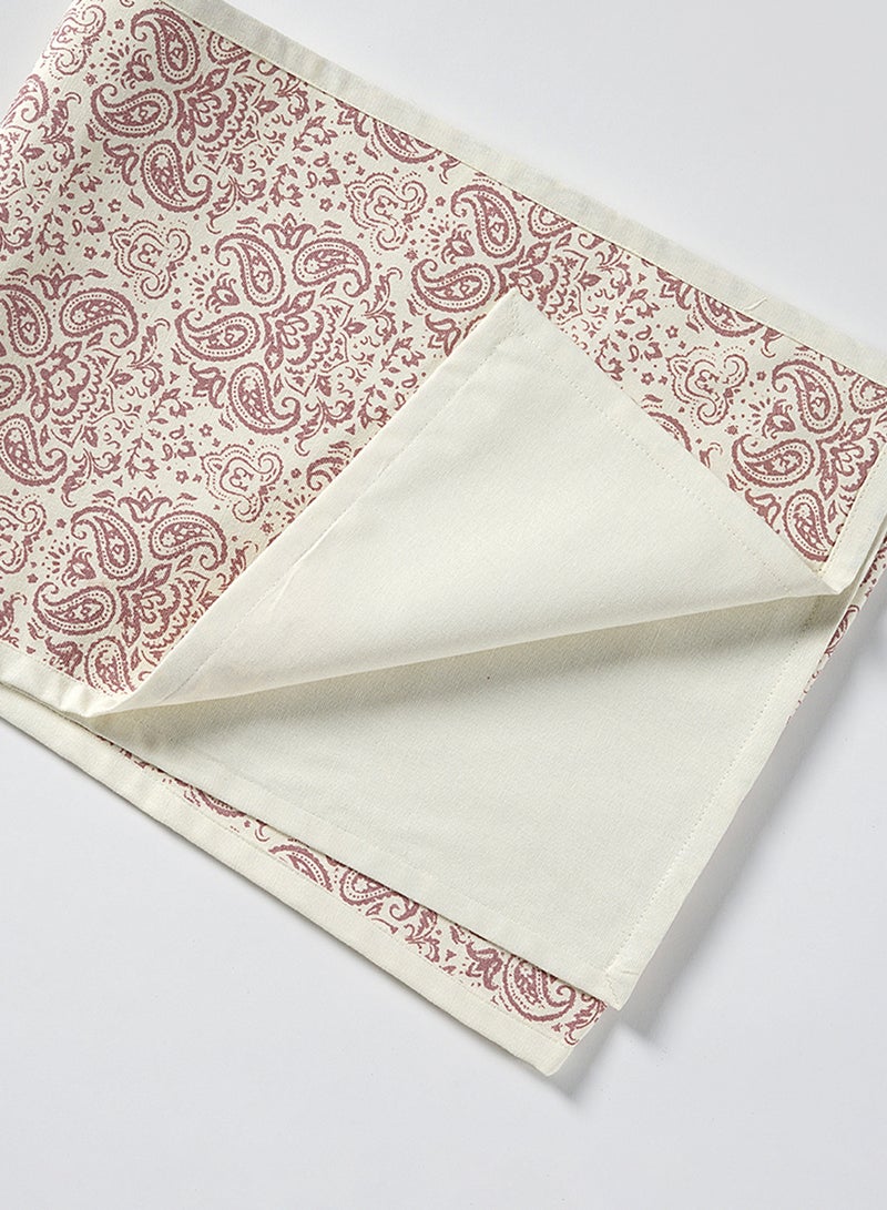 Amal - Cotton Table Runner For Dining Table - Printed Table Runner - Table Linen - 30 X 150 Cm - Rose Rose 30 x 150cm - Image 1