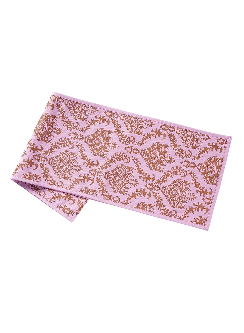 Amal - Cotton Table Runner For Dining Table - Printed Table Runner - Table Linen - 30 X 150 Cm - Gold/Ivory Gold/Ivory 30 x 150cm - Image 1