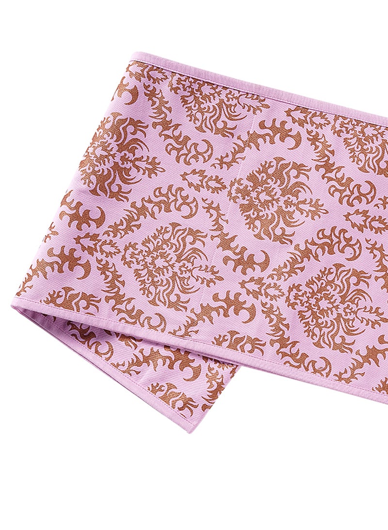 Amal - Cotton Table Runner For Dining Table - Printed Table Runner - Table Linen - 30 X 150 Cm - Gold/Ivory Gold/Ivory 30 x 150cm - Image 1