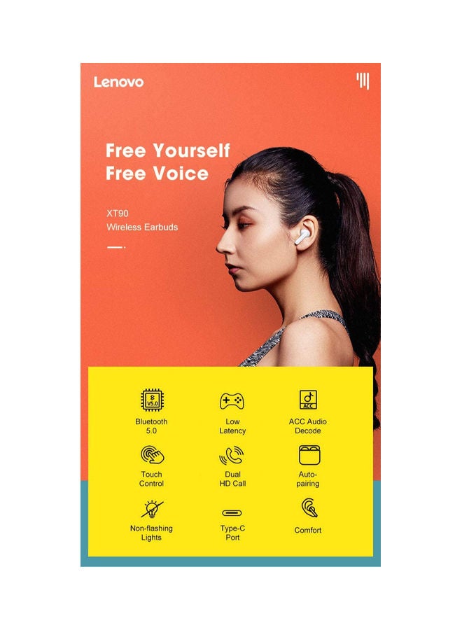 Lenovo XT90 True Wireless Bluetooth Earbuds 5.0 With Mic And Charging Case Black - Image 3