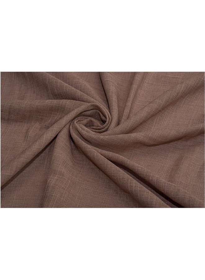 CURTAINS & RODS 1 Panel Of Organic Plain Linen Mystive Curtain Café 1.4x2.8meter - Image 2