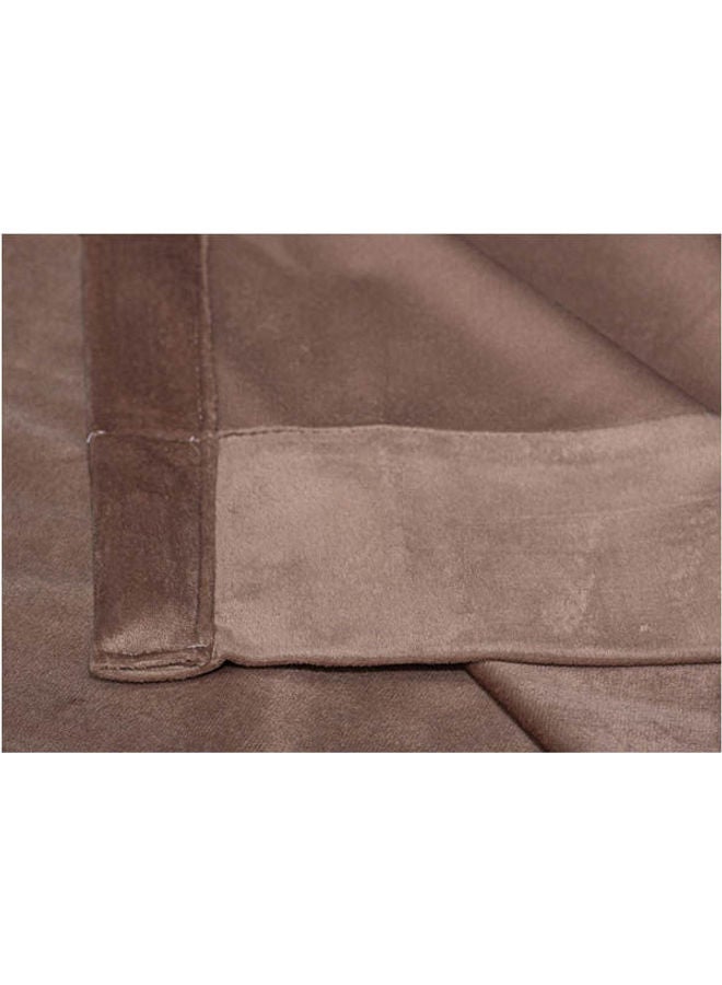 CURTAINS & RODS 1 Panel Of Velvet Side Vlevo Curtain Redish Café 1.4x2.8meter - Image 3