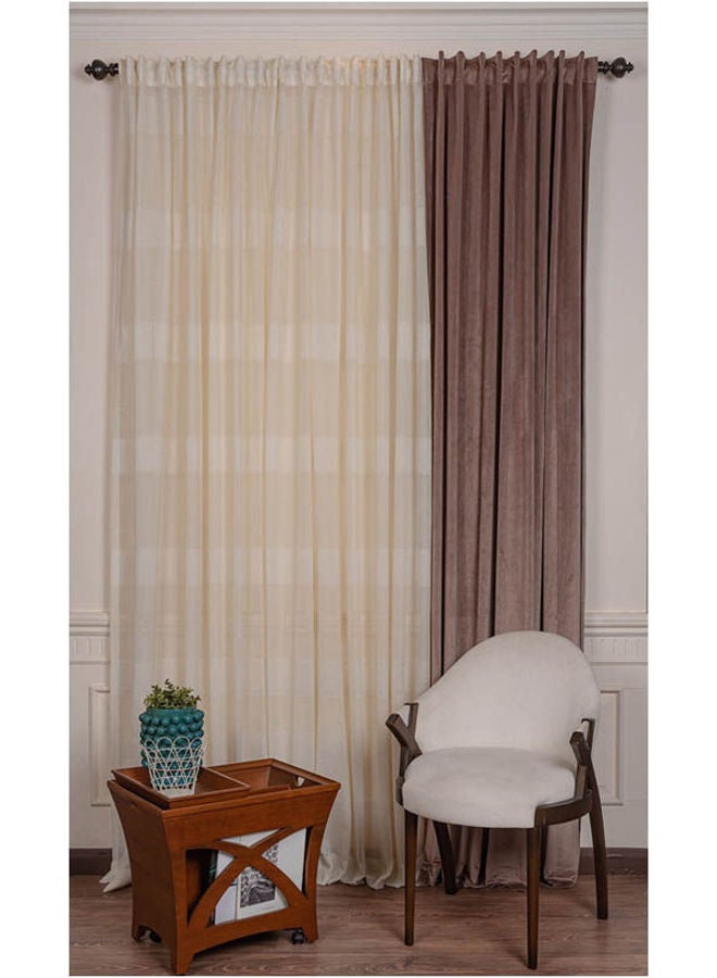 CURTAINS & RODS 1 Panel Of Velvet Side Vlevo Curtain Redish Café 1.4x2.8meter - Image 5