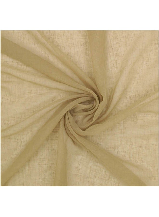 CURTAINS & RODS 1 Panel Of Plain Linen Sheer Airdot Curtain Khaki1 3x2.8meter - Image 2