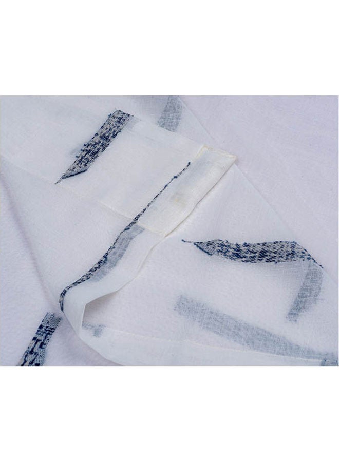 كيرتنز رودز 1 Panel Of Vertical Rain Drops Jacquard Needle Curtain Navy 3x2.8meter - Image 4
