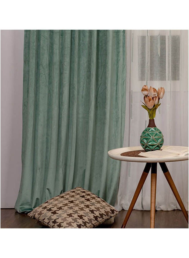 CURTAINS & RODS 1 Panel Of Velvet Side Vlevo Curtain Mint Green 1.4x2.8meter - Image 5