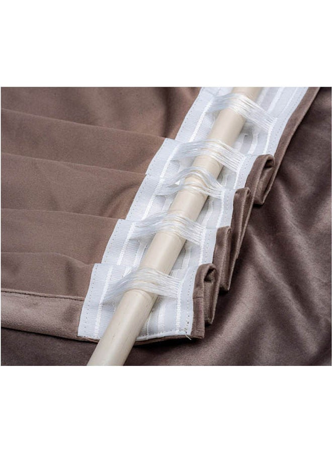 CURTAINS & RODS 1 Panel Of Velvet Side Vlevo Curtain greige 1.4x2.8meter - Image 3