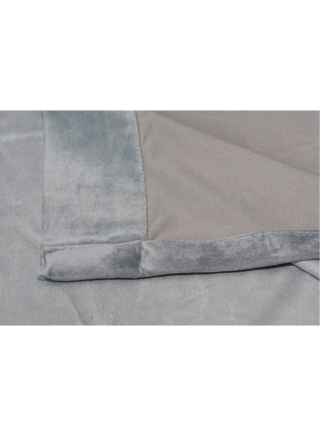 1 Panel Of Velvet Side Vlevo Curtain Grey 1.4x2.8meter - v1649668714/N53090970A_3