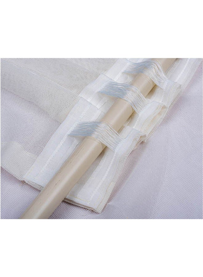 CURTAINS & RODS 1 Panel Of Embroidered Tulle Stitch Curtain Grey-White 3x2.8meter - Image 4