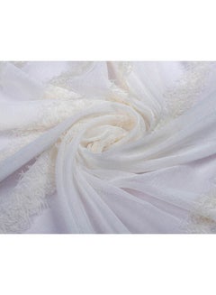 1 Panel Of Fuzzy Sheer Jacquard Stripes Abel Curtain Crème 3x2.8meter - v1649668745/N53090933A_4